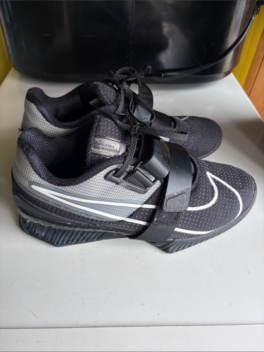 Nike Romaleos 4 Black and White Athletic Shoes